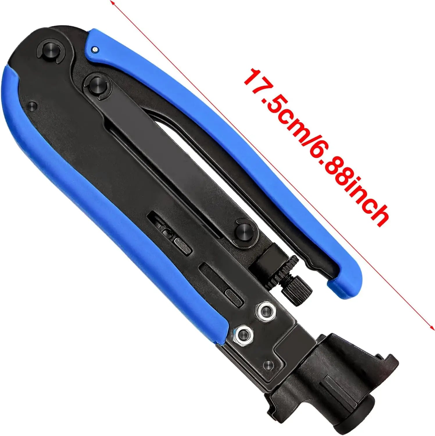 Coaxial Compression Tool Coax Cable Crimper Kit with 20 PCS F Style RG6 Connectors Adjustable RG6 RG59 Coaxial Cable Stripper